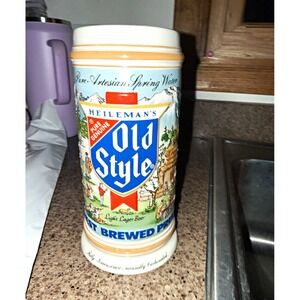 Heileman's Old Style Light Lager Beer Ceramic Stein Mug Breweriana Collectible